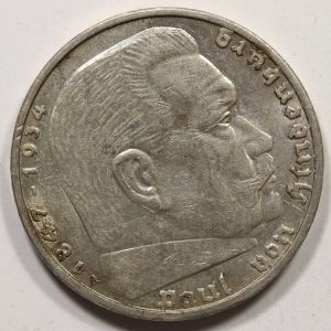 5 Mark 1939 A Silver Coin GC952