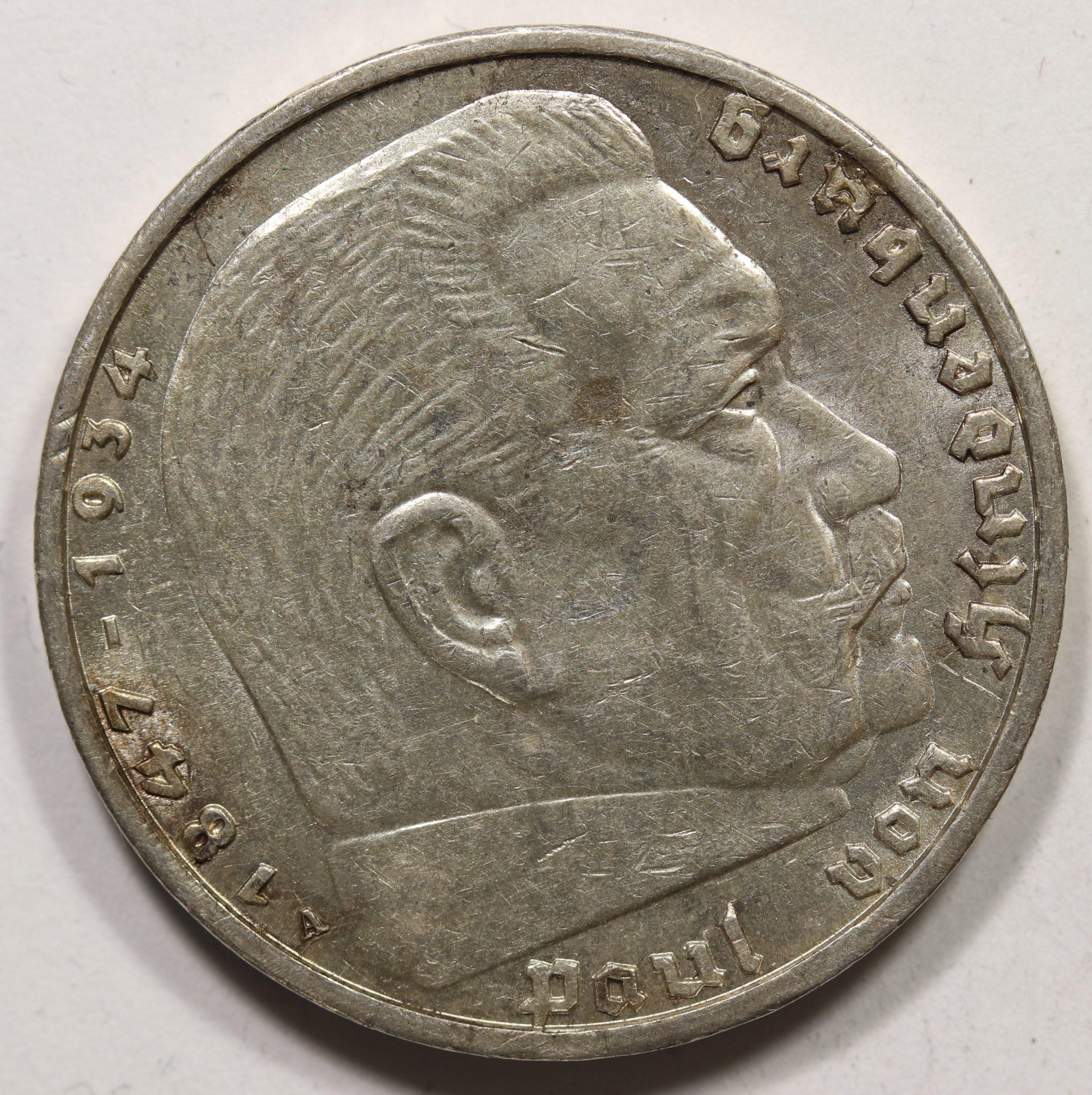 5 Mark 1939 A Silver Coin GC952