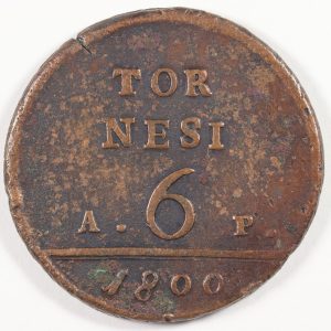 Alternative view of 6 Tornesi 1800 Napoli GC966