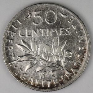 Alternative view of 50 Centimes 1913 GC974
