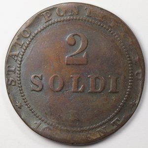 Alternative view of 2 Soldi 1876 Italy GC975