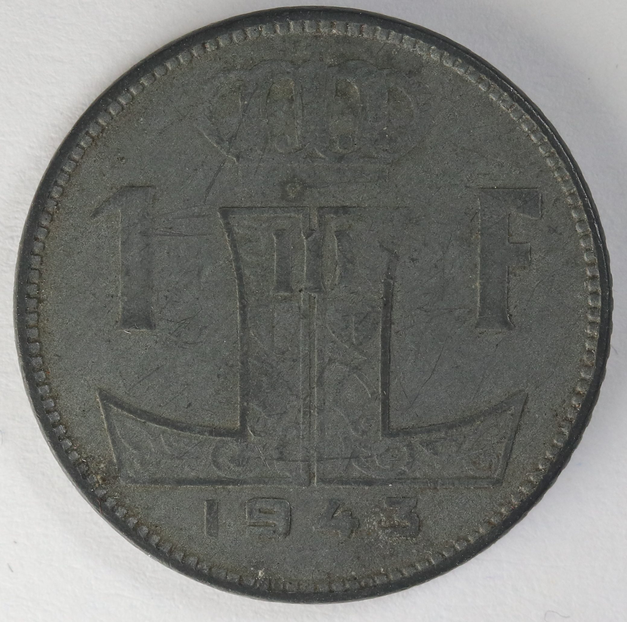 1 Franc 1943 Belgium GC976 - Image 2