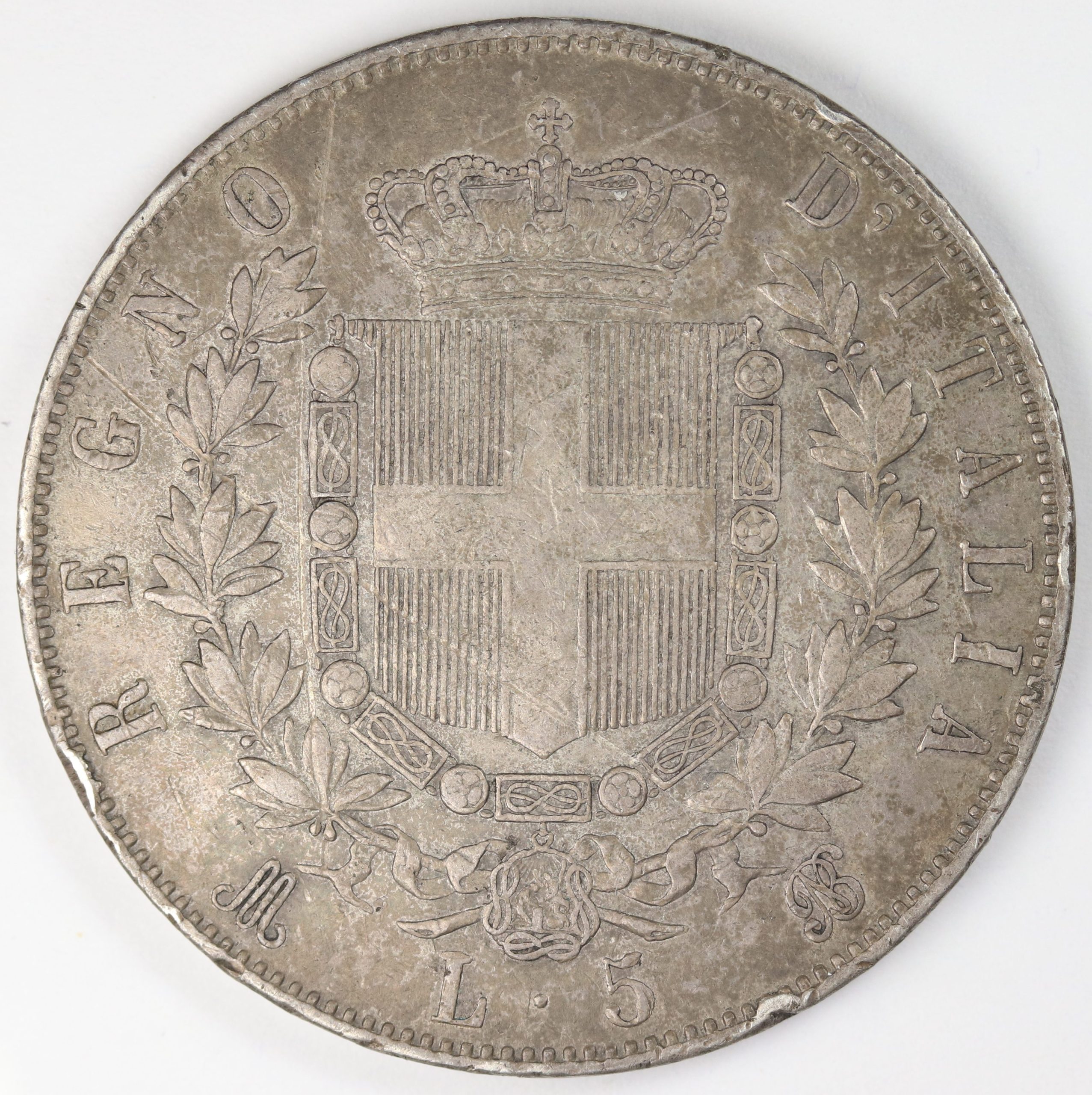 5 Lire Victor Emmanuel ll GC977 - Image 2