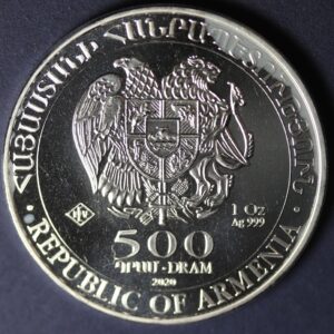 500 DRAM ARMENIA 2020 1 oz FINE SILVER 999