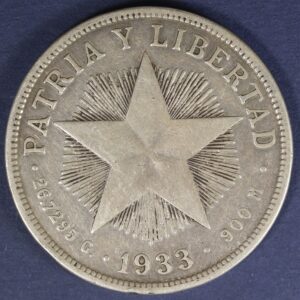 1 Peso 1933 Silver Coin GC1016