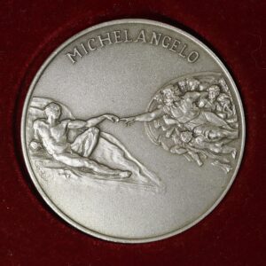 Alternative view of Ασημενιο Μεταλλιο Βατικανου Μουσειον Μιχαηλ Αγγελος 1992