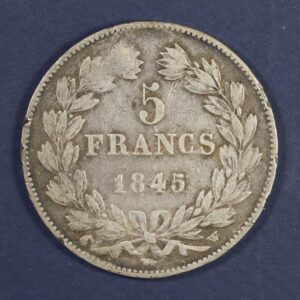 Alternative view of France 5 Francs 1845 GC1057