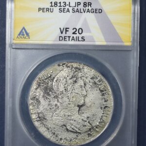 Peru 1813-L , JP 8R VF20 Slab