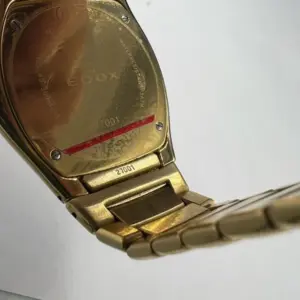 Alternative view of Edox Les Belmonts Date unisex ρολόι σαν καινούργιο, μαύρο και χρυσαφί