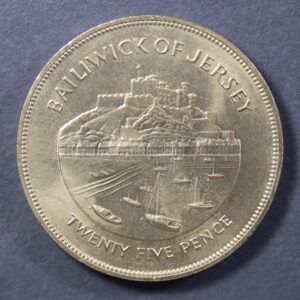 Alternative view of Bailiwick of Jersey 25 Pence 1977 GC1075