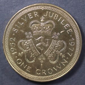Alternative view of Isle of Man 1 Crown 1977 GC1078