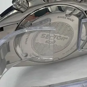 Alternative view of Sector 600 Quartz 46mm σαν καινούργιο, ανδρικό ρολόι μαύρο και ασημί