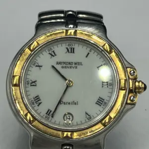Raymond Weil Parsifal 9188 34mm μεταχειρισμένο, άσπρο και ασημί