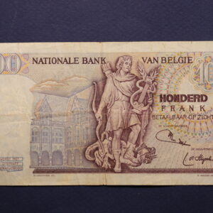 Alternative view of Belgium 100 Francs 1975 2835I0484 GB1163