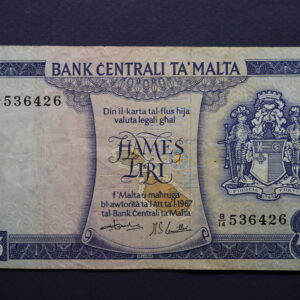 Malta 5 Liri 1973 B/14-536426 GB1168