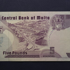 Alternative view of Malta 5 Liri 1973 B/14-894043 GB1169