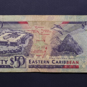 Alternative view of Caribbean 50 Dollars 1993 GB1179