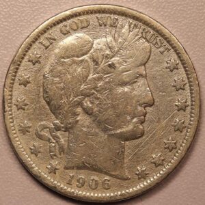 BARBER HALF DOLLAR 1906 O