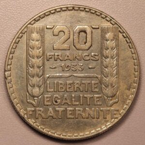 Alternative view of 20 Francs 1933 GC1092
