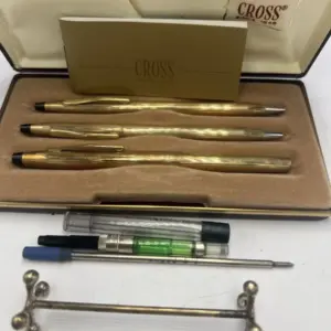 Cross σετ πένα μεταχειρισμένο, 10κ rolled gold, χαραγμένο UNITED DUTCH BREWERIES
