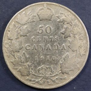50 CENTS 1910 CANADA SILVER GC1134