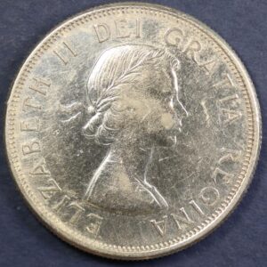 Alternative view of 50 CENTS 1960 CANADA SILVER GC1135