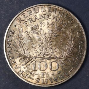 100 FRANCS 1984 SILVER MARIE CURIE GC1144