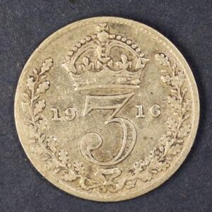 3 PENCE 1916 SILVER GC1167
