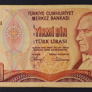 Turkey 20000 Lirasi 1970 GB1212