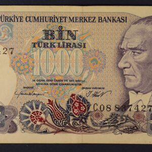 Turkey 1000 Lirasi 1970 GB1213