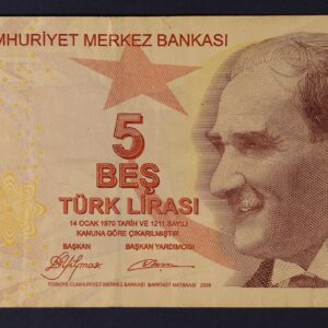 Turkey 5 Lirasi 2009 GB1222