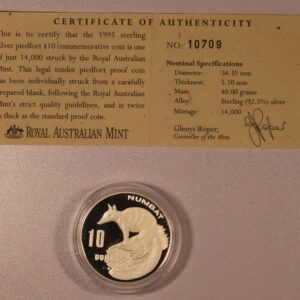 Alternative view of 10$ Numbat 1995 Proof