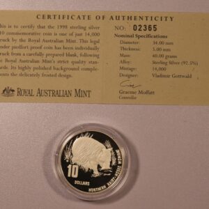 Alternative view of 10$ Northern Hairy 1998 Proof