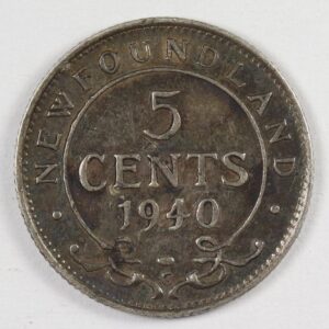 5 CENTS NEWFNDLAND SLVER GC1195