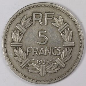 5 FRANCS 1935 GC1219