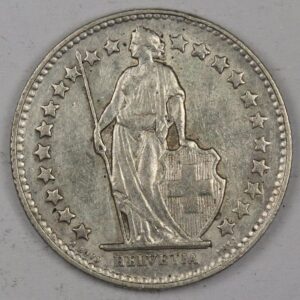 Alternative view of 1/2 FRANCS 1953 SILVER GC1228