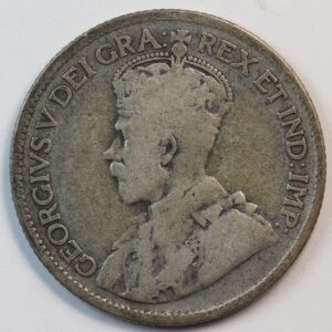 Alternative view of 25 CENTS CANADA 1929 SILVER GC1261