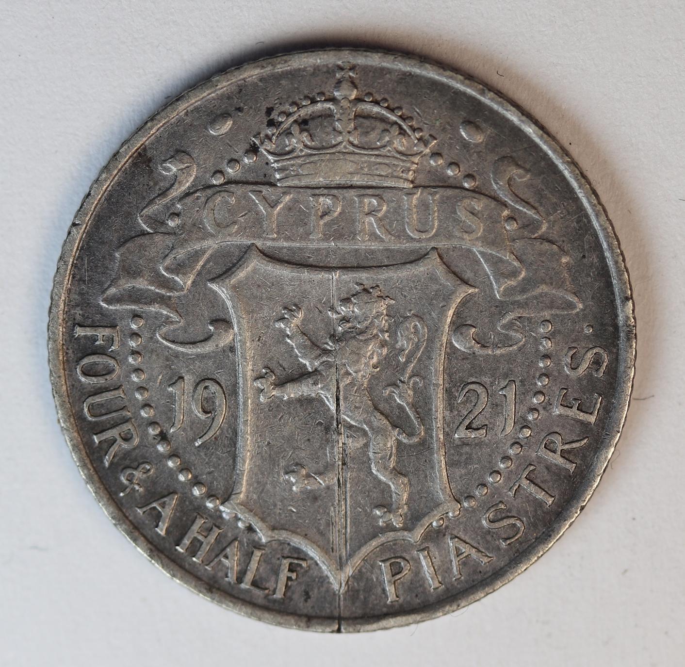 4 1/2 PIASTRES 1921 ΚΥΠΡΟΣ GC1304