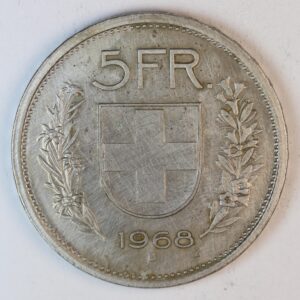 5 FRANCS 1968 ΕΛΒΕΤΙΑ GC1307