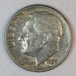 DIME 10 CENTS 1957 SILVER GC1312