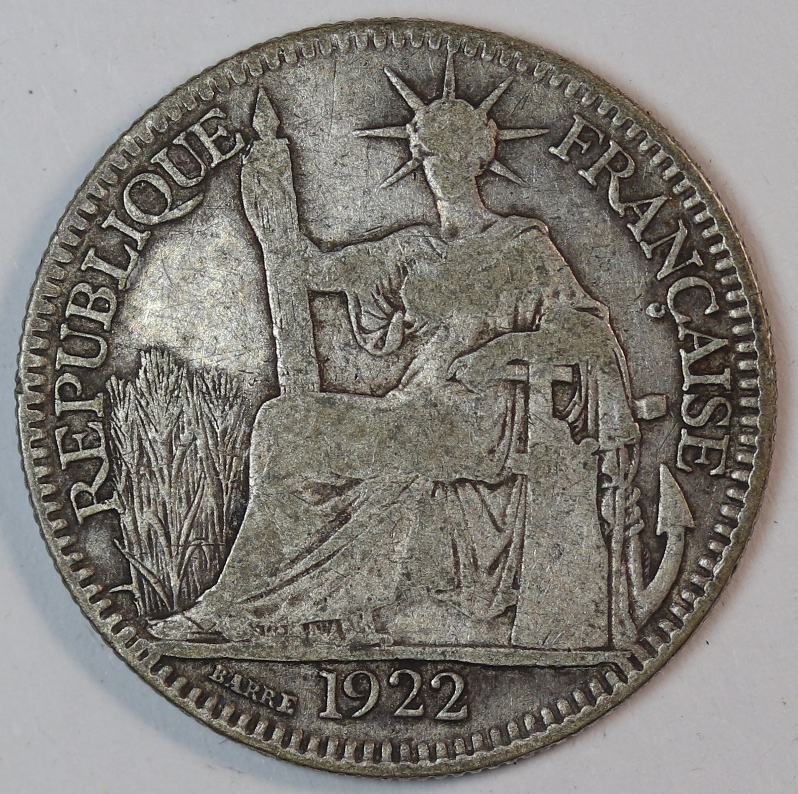10 CENTS 1922 FRANCE SILVER GC1397 - Image 2
