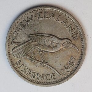 SIX PENCE 1947 NEW ZEALAND GC1421
