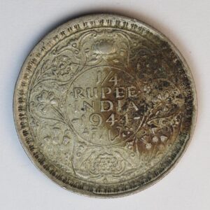 1/4 RUPEE 1941 INDIA SILVER GC1433
