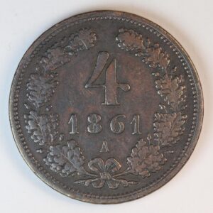 4 KREUZER 1861 AUSTRIA GC1442