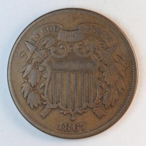 Alternative view of 2 CENTS 1867 USA GC1453