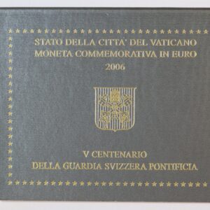 Alternative view of 2 euro 2006 Vatican BU 500 years Swiss guard