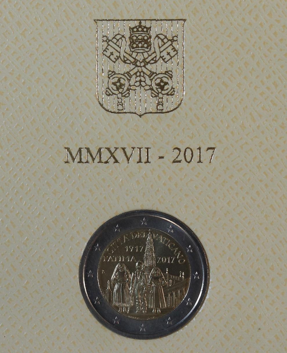 2017 Vatican Centenary of the Fatima Apparitions 2 Euro BU Coin - Image 3