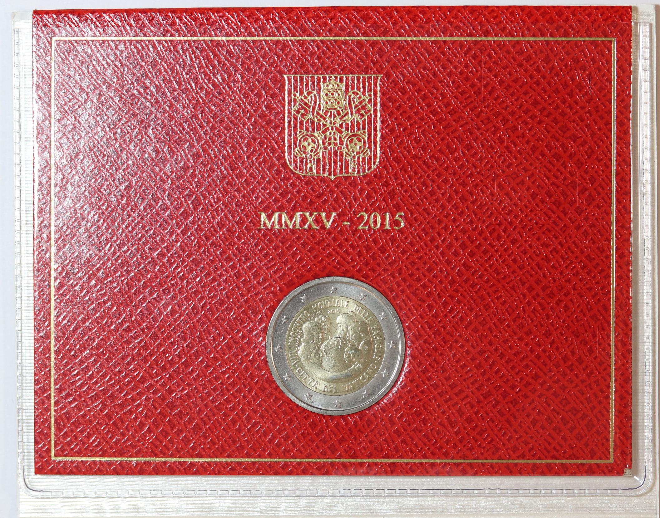 2015 Vatican 8th World Meeting of Families 2 Euro BU Coin - Image 2