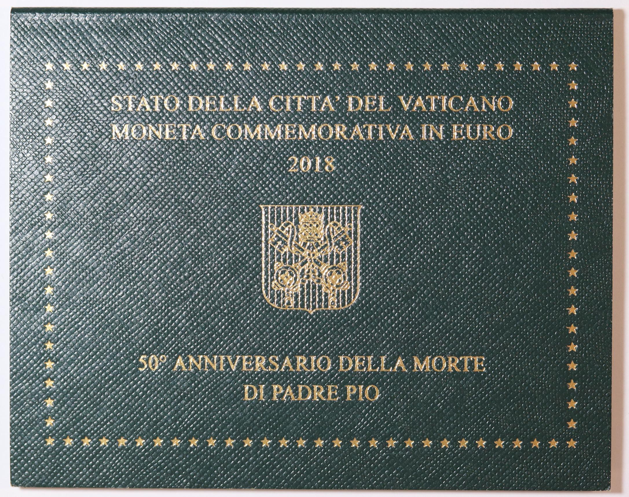 2018 Vatican 50th Anniversary of the Death of Padre Pio 2 Euro BU Coin