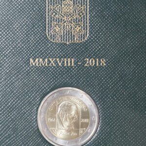 Alternative view of 2018 Vatican 50th Anniversary of the Death of Padre Pio 2 Euro BU Coin